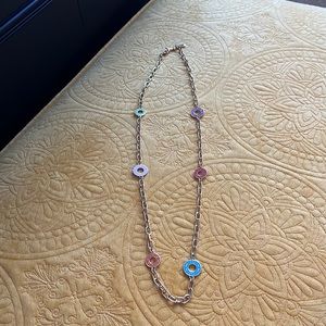 Coach colorful long necklace with circles